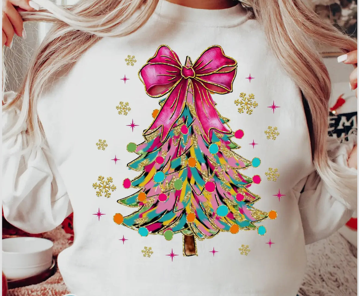 Pink Dream Christmas Tree Sweatshirt