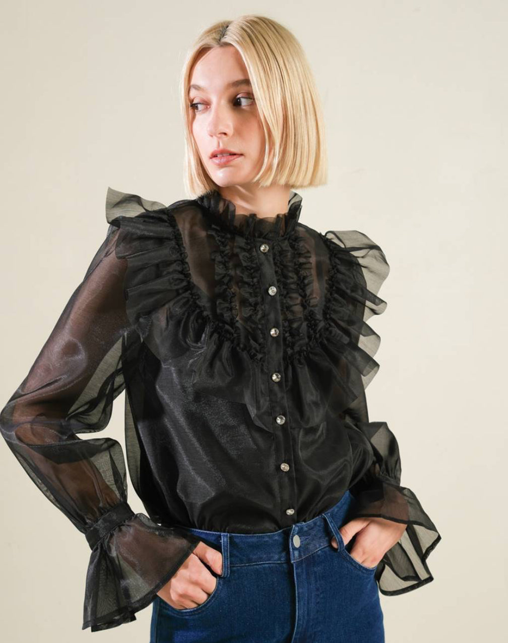 Midnight Ruffle Reverie