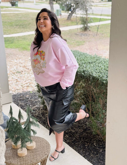 Pink Santa Sweatshirt