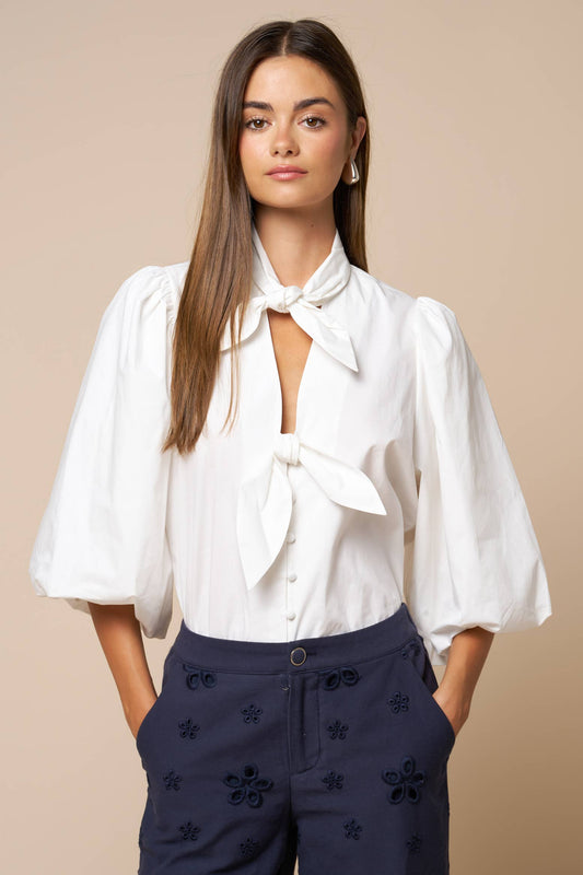 Sunday Social Tie Blouse