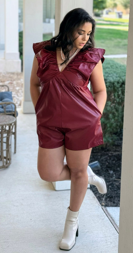 Crimson Luxe Romper