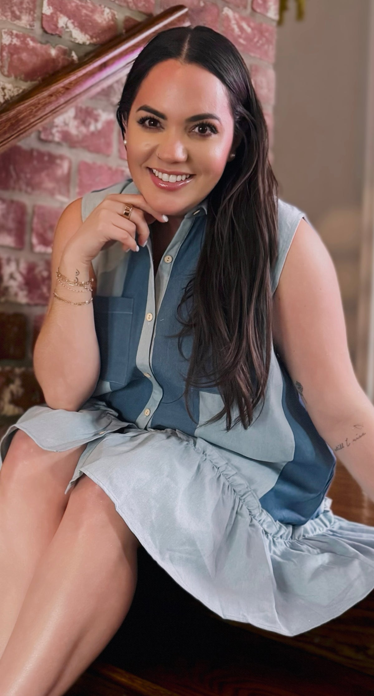 Chambray Darling Shirt Dress