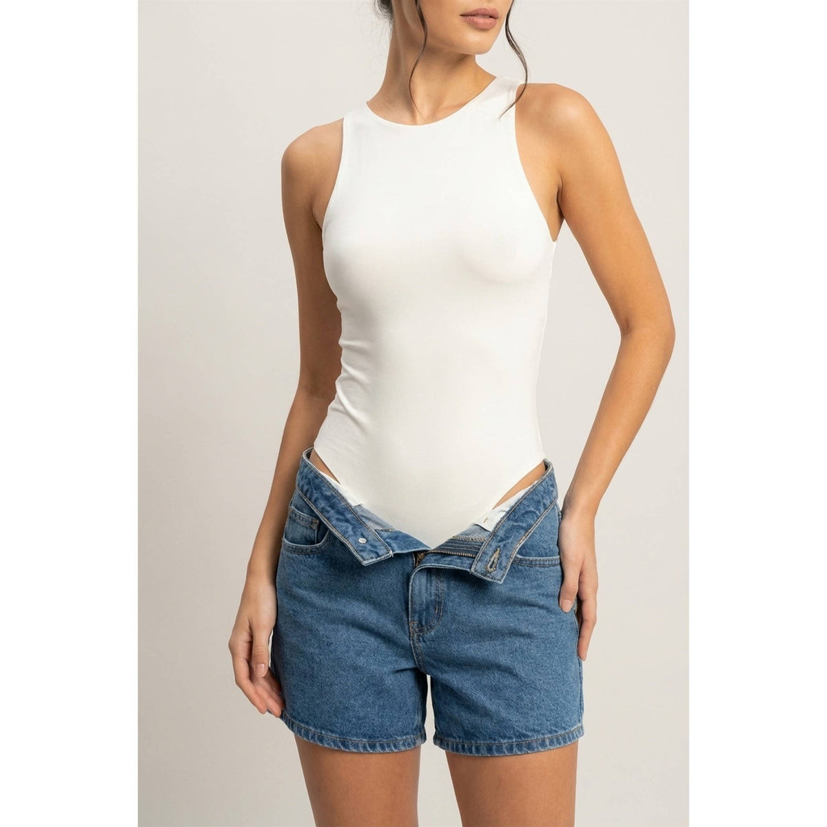 Sleeveless Tank Top Bodysuit