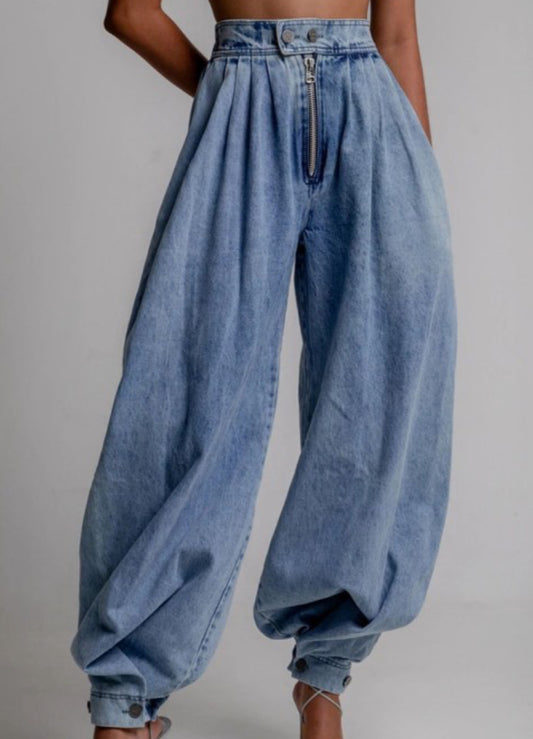 Skyline Denim Parachute Pants
