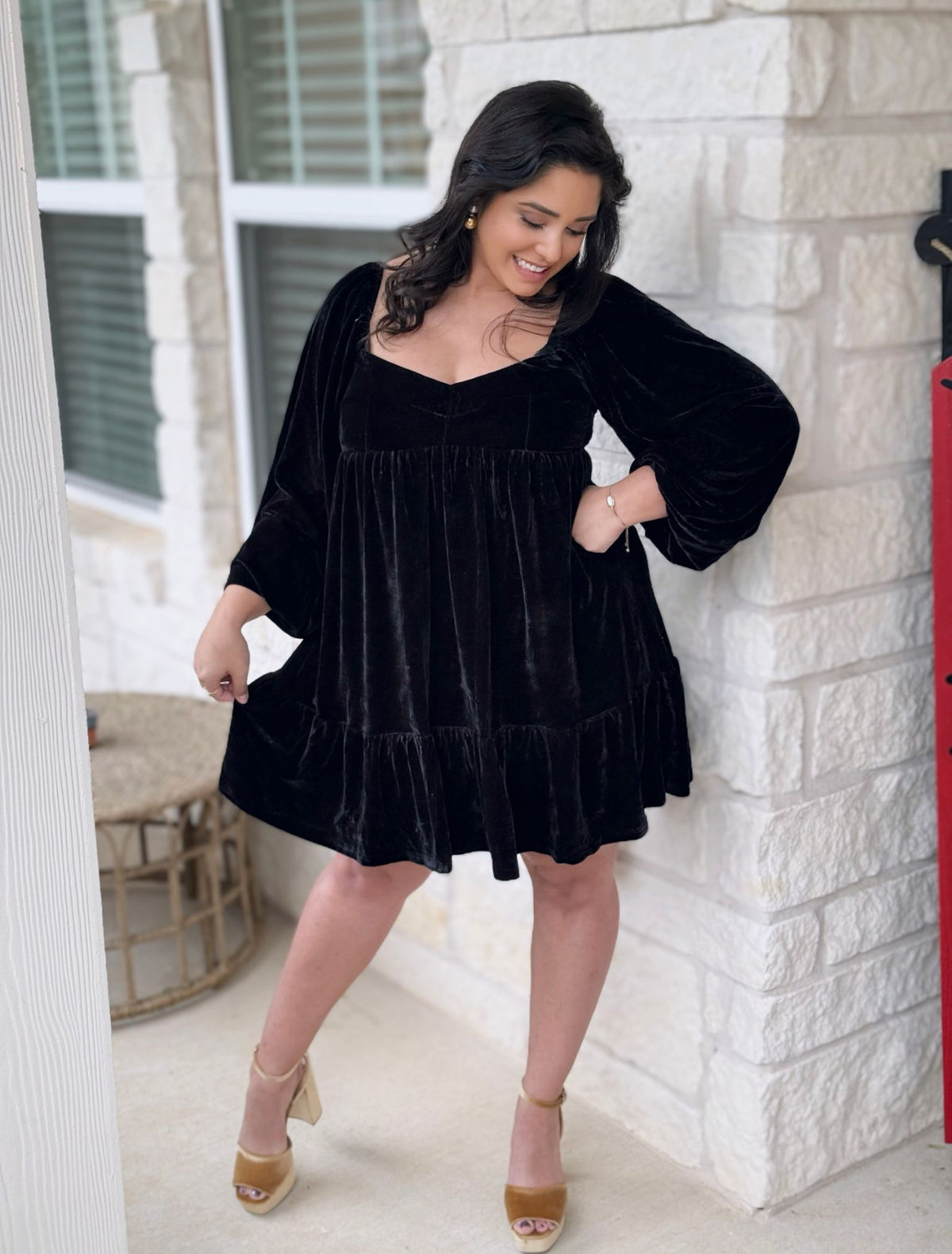 Velvet Nightfall Mini Dress