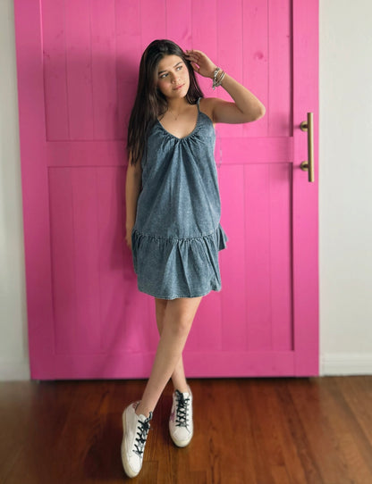 Blue Skies and Denim Ruffles