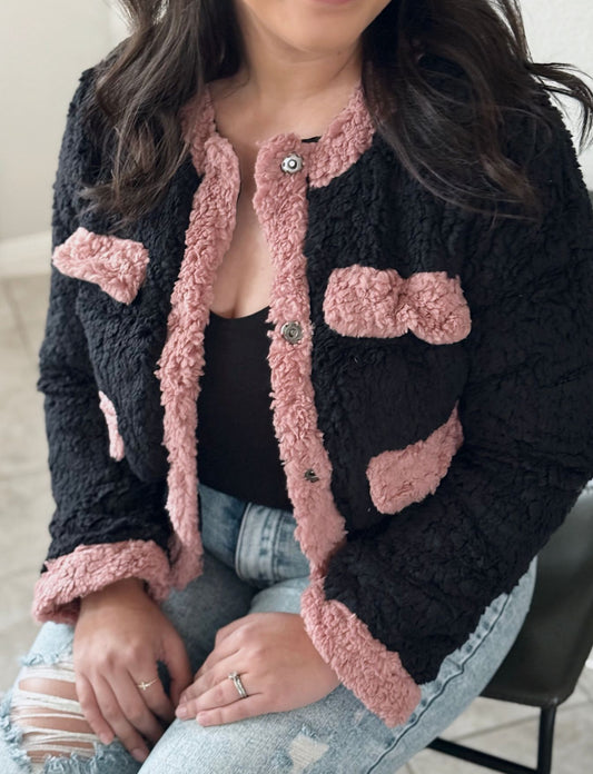 Cotton Candy Sherpa Jacket