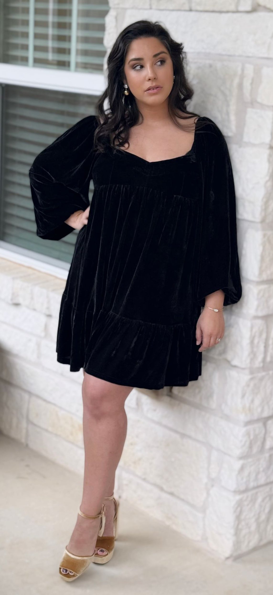 Velvet Nightfall Mini Dress