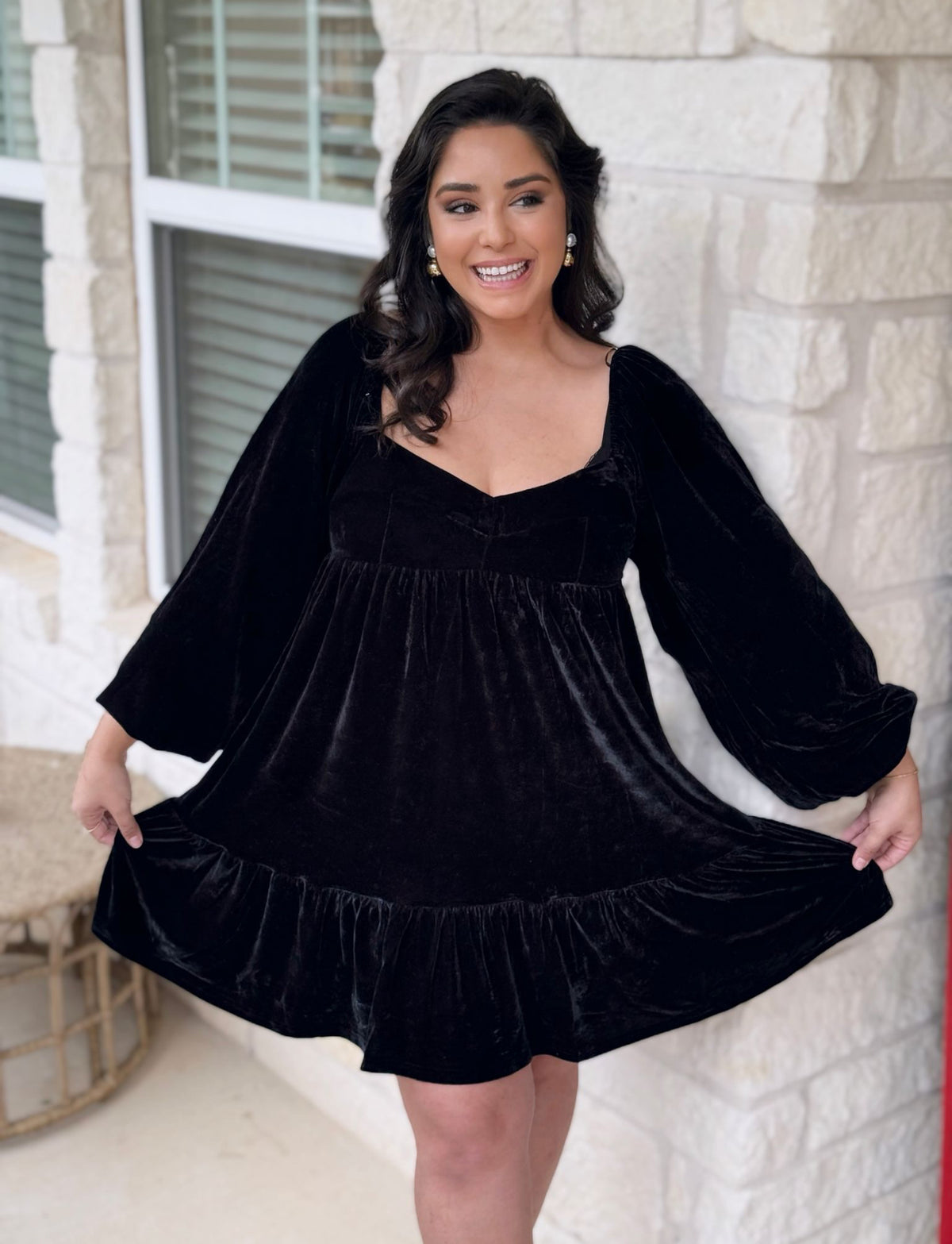 Velvet Nightfall Mini Dress