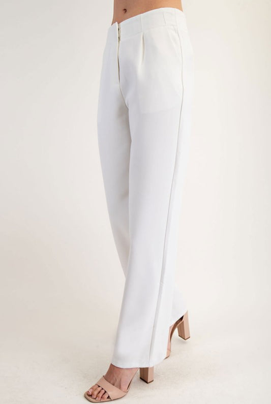 Classic White Tailored Pants