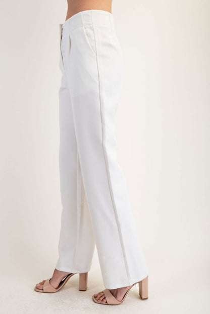 Classic White Tailored Pants