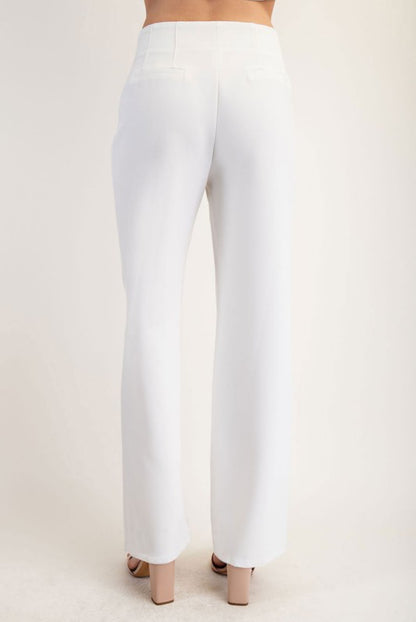 Classic White Tailored Pants