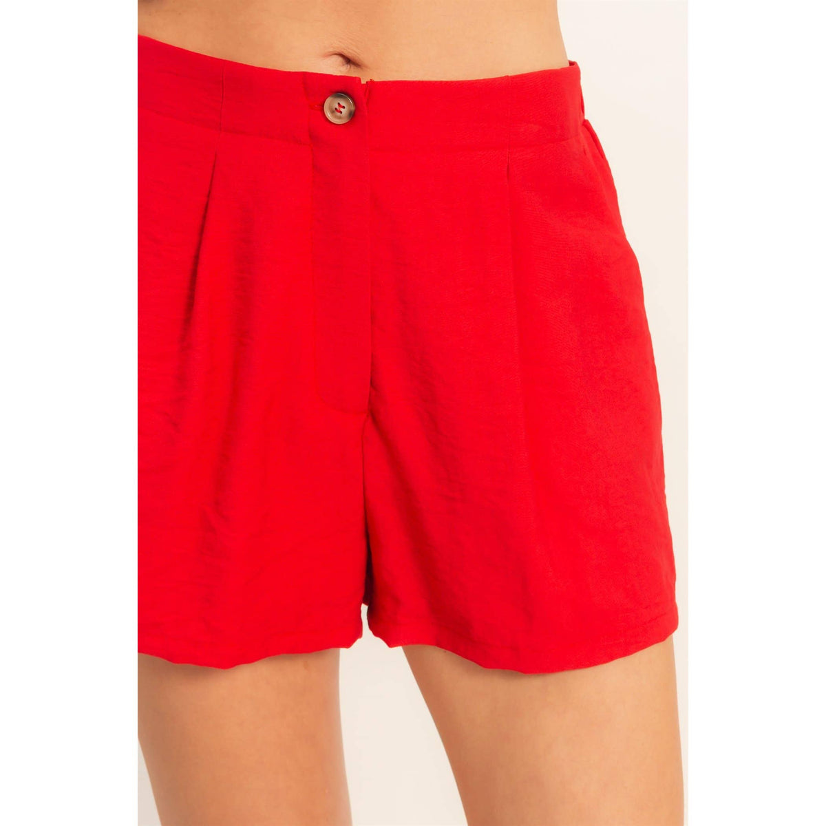 Cherry Strap Buttoned Top And Shorts Set