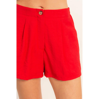 Cherry Strap Buttoned Top And Shorts Set
